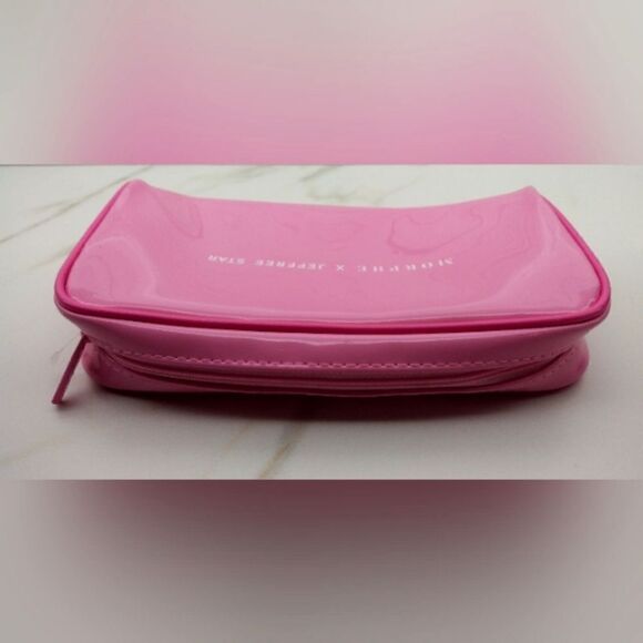 Morphe x Jeffrey Star Makeup Bag Cosmetic Case Patent Barbie Pink New - Picture 4 of 10